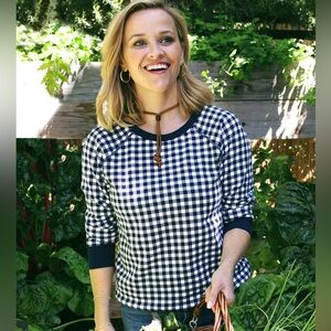 Draper James Natalie Gingham Sweatshirt sz 1X